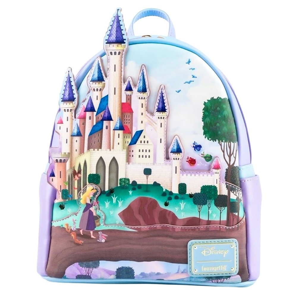 New With Tags LOUNGEFLY DISNEY PRINCESS Sleeping Beauty Castle Backpack